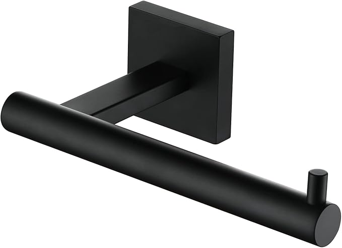 KOKOSIRI Toilet Paper Holder for Bathroom Toilet Roll Holder Hold Mega Rolls Matte Black Stainless Steel B2005BK